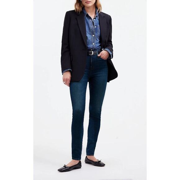 Madewell 10" High-Rise Skinny Jeans Medium Wash Size 29 - Picture 1 of 4